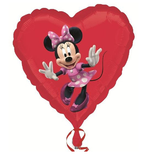 Μπαλόνι Minnie Mouse κόκκινη καρδιά