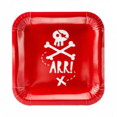 Πιάτα κόκκινα Πειρατές - Arr (8 τεμ)