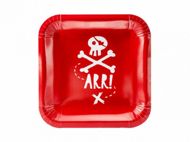 Πιάτα κόκκινα Πειρατές - Arr (8 τεμ)