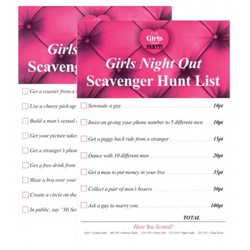 Παιχνιδι 'Girls Night out Scavenger Hunt'
