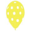 12" Μπαλόνι τυπωμένο κίτρινο πουά