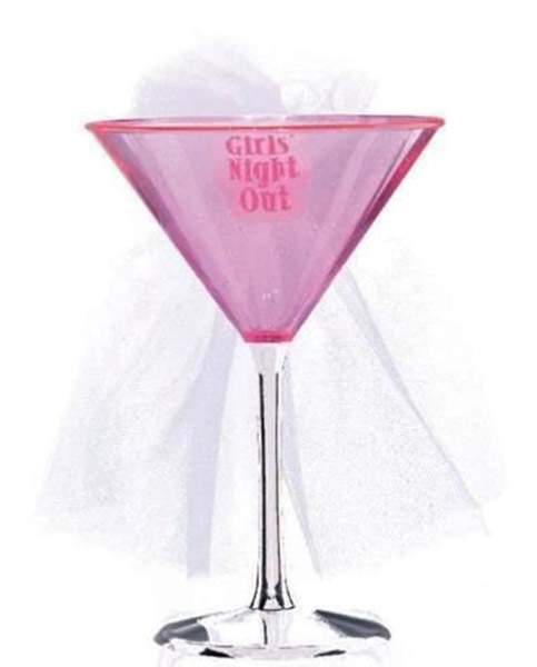Ποτήρι Martini με τούλι "Girls Night Out"
