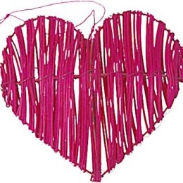 Διακοσμητική ξύλινη καρδιά σε 3 χρώματα (2 τεμ)