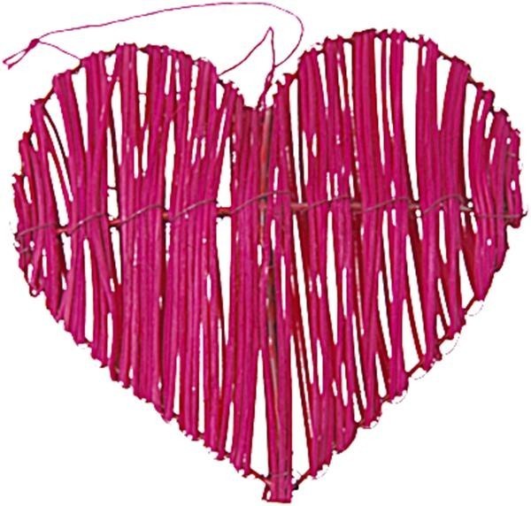 Διακοσμητική ξύλινη καρδιά σε 3 χρώματα (2 τεμ)