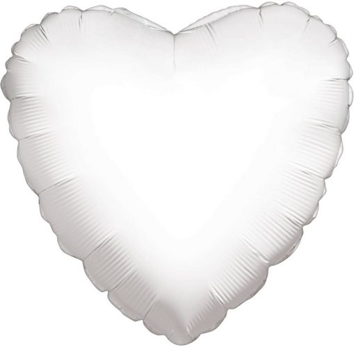 Μπαλόνι άσπρη καρδιά 18"