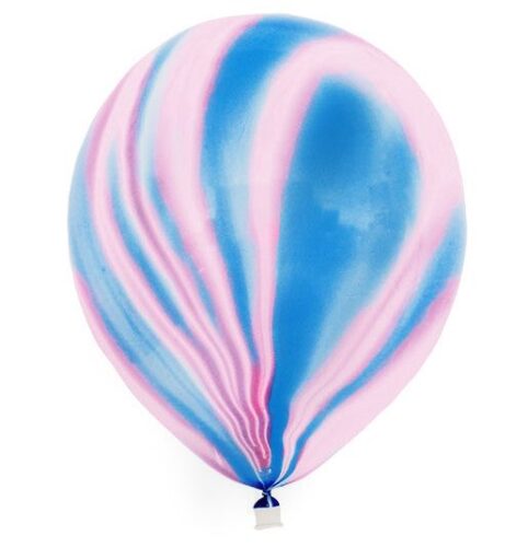12" Μπαλόνι SuperAgate γαλάζιο-ροζ