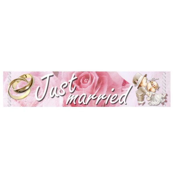 Πινακίδα αυτοκινήτου γάμου-βάπτισης pink rose
