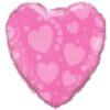 Μπαλόνι αγάπης Καρδιά Ροζ με καρδιές 45 εκ