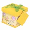 Κίτρινο Κουτί δώρου με λουλούδια