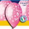 12" Μπαλόνι ροζ baby girl (5 τεμ)