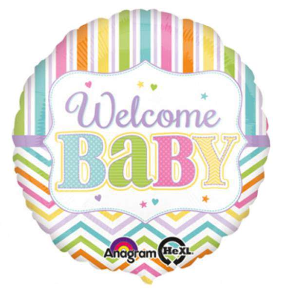 Μπαλόνι γέννησης πολύχρωμο “Welcome Baby”
