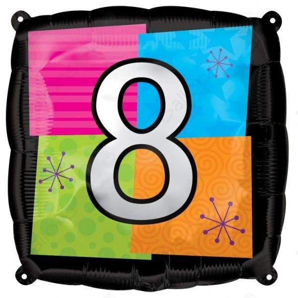 Μπαλόνι τετράγωνο νο 8 για γενέθλια