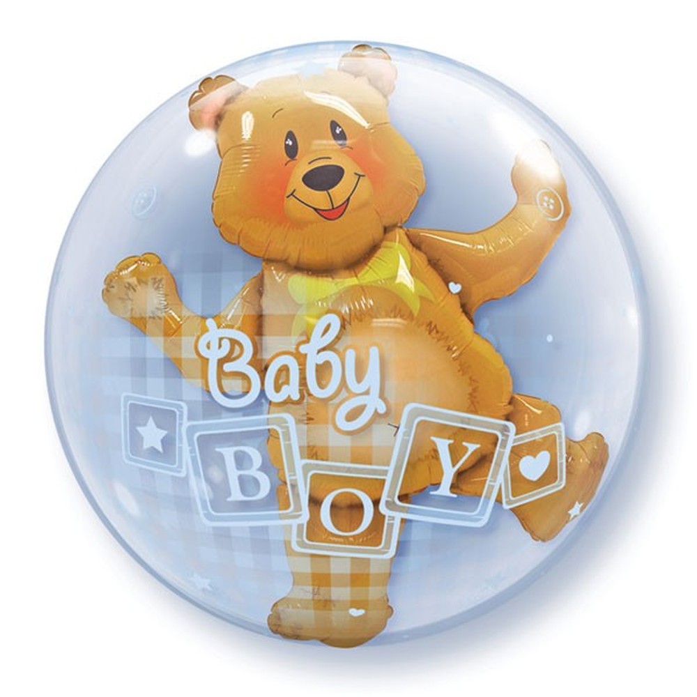 Μπαλόνι Bubble διπλό Αρκουδάκι Baby Boy