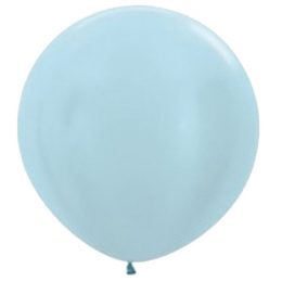90cm - 36'' Γαλάζιο περλέ μεγάλο μπαλόνι