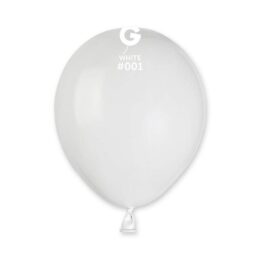 5" Άσπρο λάτεξ μπαλόνι
