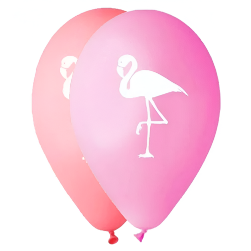 Ροζ Μπαλόνι τυπωμένο Φλαμίνγκο
