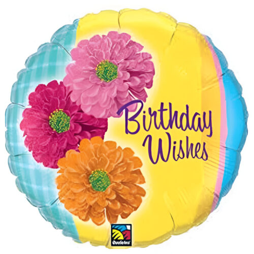 Μπαλόνι για γενέθλια Λουλούδια Birthday Wishes