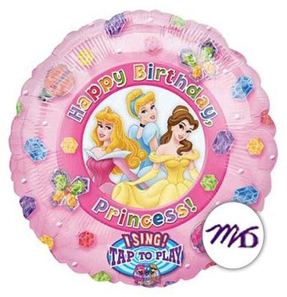 Μπαλόνι για γενέθλια Πριγκίπισσες μουσικό 45 εκ
