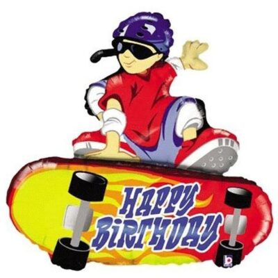 Μπαλόνι για γενέθλια Skateboard Happy Birthday
