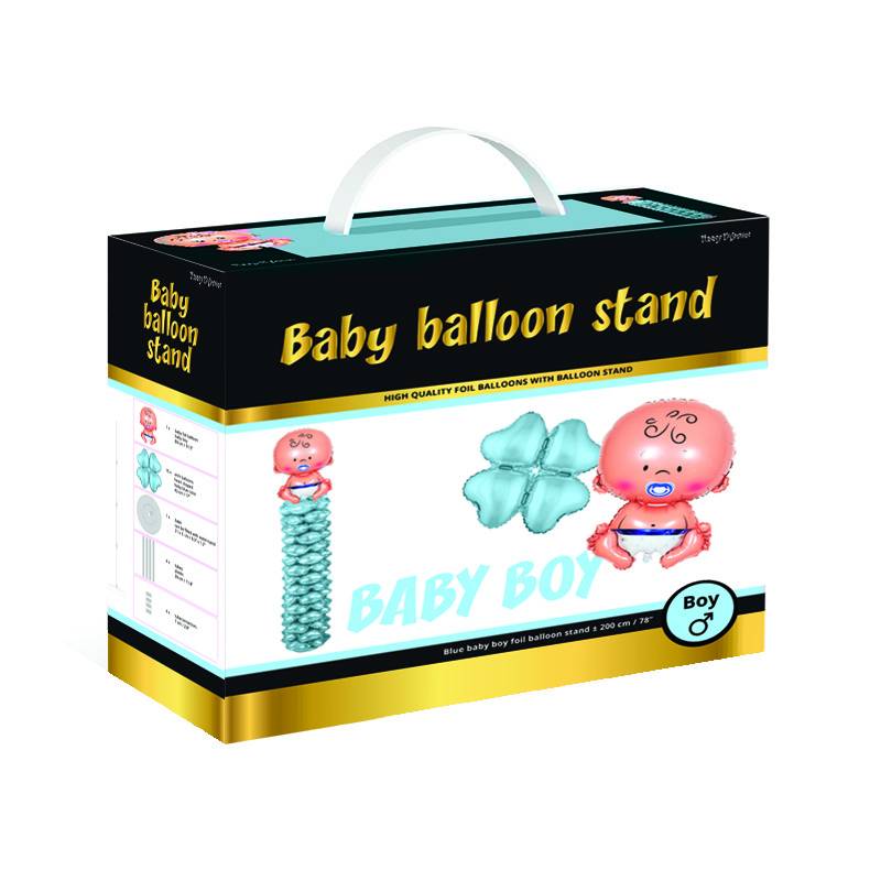 Ετοιμη κάθετη στήλη μπαλονιών για νεογέννητο αγοράκι