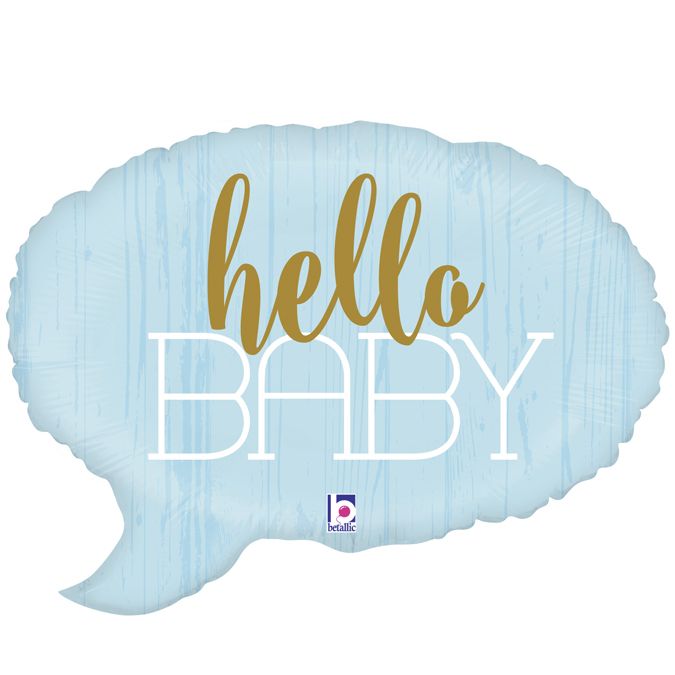 Μπαλόνι γέννησης Hello baby γαλάζιο 61 εκ
