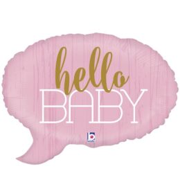 Μπαλόνι γέννησης Hello baby ροζ 61 εκ