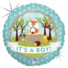 Μπαλόνι γέννησης Δάσος Baby Boy που ιριδίζει