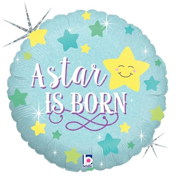 Μπαλόνι γέννησης A star is born γαλάζιο 45 εκ