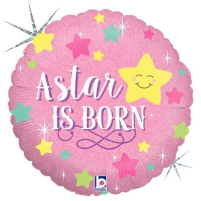 Μπαλόνι γέννησης A star is born ροζ 45 εκ