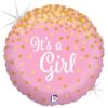 Μπαλόνι γέννησης Its a Girl με γκλίτερ 45 εκ