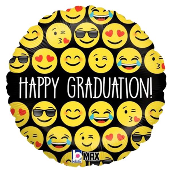 Μπαλόνι αποφοίτησης 'Happy Graduation' φάτσες 45 εκ