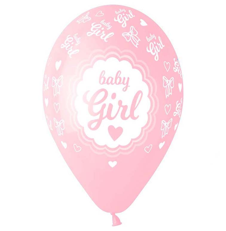 13" Μπαλόνι Baby Girl καρδούλες
