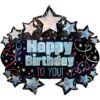 Μπαλόνι αστέρια Happy birthday που ιριδίζει 78 εκ