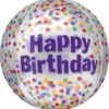 Μπαλόνι Happy Birthday κομφετί ORBZ 40 εκ
