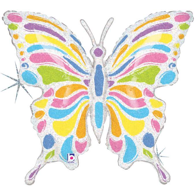 Μπαλόνι Πεταλούδα παστέλ χρώματα 84 εκ