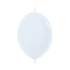 6″ Λευκό μπαλόνι Link-O-Loons με ουρίτσα