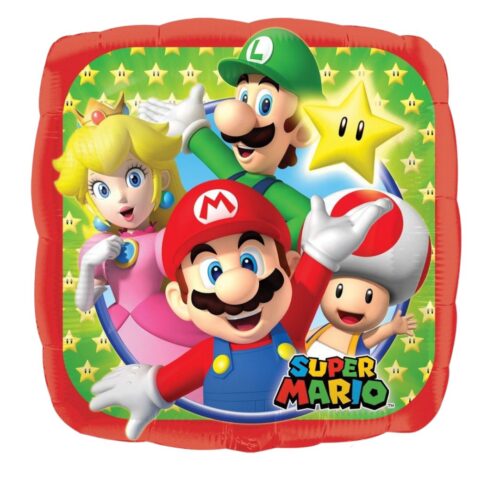 18" Μπαλόνι Super Mario τετράγωνο