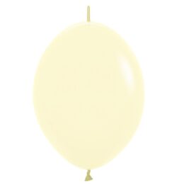 12″ Κίτρινο παστέλ μπαλόνι Link-O-Loons με ουρίτσα