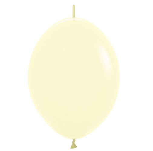12″ Κίτρινο παστέλ μπαλόνι Link-O-Loons με ουρίτσα