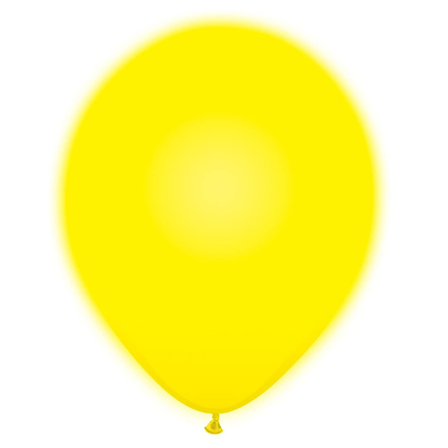 12" Κίτρινο Μπαλόνι με φωτάκι LED (2 τεμ)