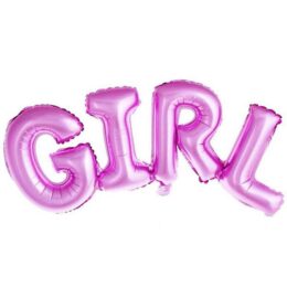 Μπαλόνι φράση ροζ GIRL 106 εκ