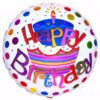 Μπαλόνι Happy Birthday cup cake πουά 45 εκ