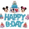 Σετ μπαλονιών Happy B-day γαλάζιο Mickey Mouse (9 τεμ)