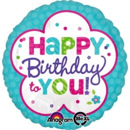 Μπαλόνι για γενέθλια τυρκουάζ Happy Birthday to you