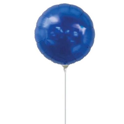 Μπαλόνι με καλαμάκι μπλε στρογγυλό