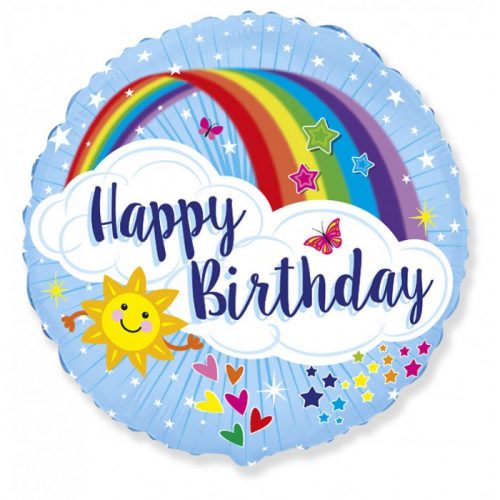 Μπαλόνι ουράνιο τόξο Happy Birthday