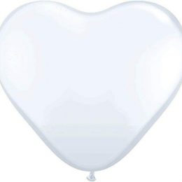 12" Μπαλόνι καρδιά λευκή