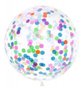 36" Τεράστιο μπαλόνι γεμισμένο με πολύχρωμο κονφετί