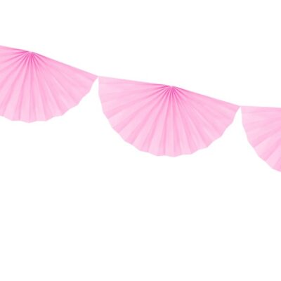 Διακοσμητική γιρλάντα με ροζ ροζέτες