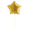 Μπαλόνι με καλαμάκι χρυσό αστεράκι 22 εκ